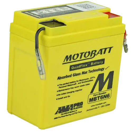 Motobatt MBT6N6 AGM Sealed Battery 6N6-1B 6N6-3B 6N6-1D One Day Deal