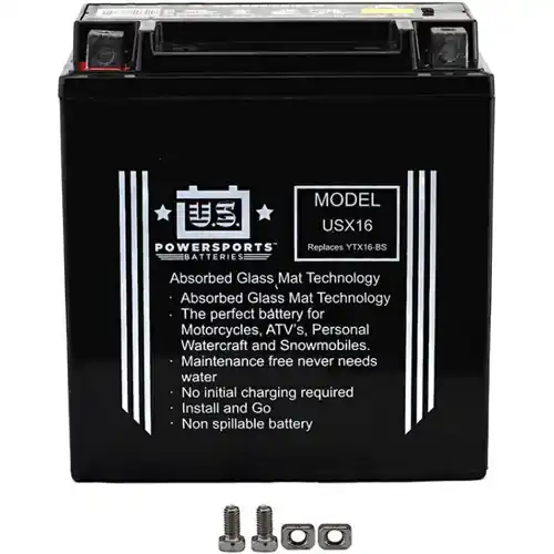 US Powersports USX16 AGM Sealed Battery YTX16-BS YTX20CH-BS Trending