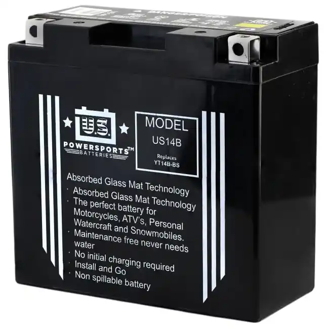 US Powersports US14B AGM Sealed Battery YT14B-4 YT14B-BS ET14B-BS Markdown