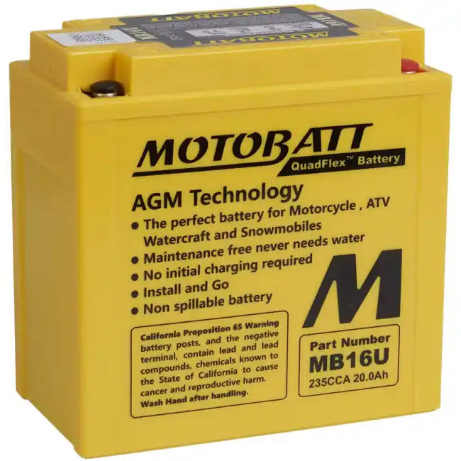 No Minimum Order Motobatt MB16U AGM Sealed Battery YB16BA YB16B-A1 YB16B-A2 CB16BA
