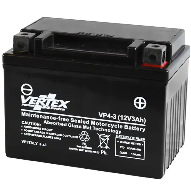 Vertex VP4-3 AGM Battery YTX4L-BS YT4L-BS GT4L-BS 12VX4L-B Buy Today