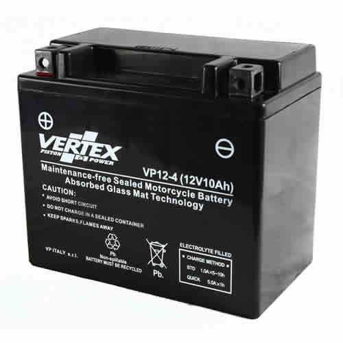 Vertex VP12-4 AGM Battery YTX12-BS GTX12-BS DTX12-BS ETX12-BS Fan Favorite