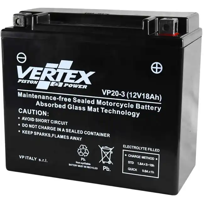 Vertex VP20-3 AGM Battery YTX20L-BS Free Delivery