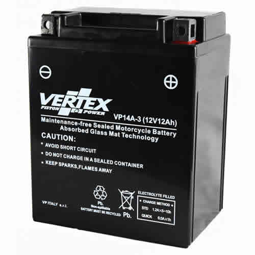Shop Now Vertex VP14A-3 AGM Battery YB14L-A2 YB14L-B2
