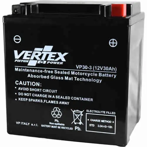 Free Delivery Vertex VP30-3 AGM Battery Y60-N24L-A YTX30L-BS