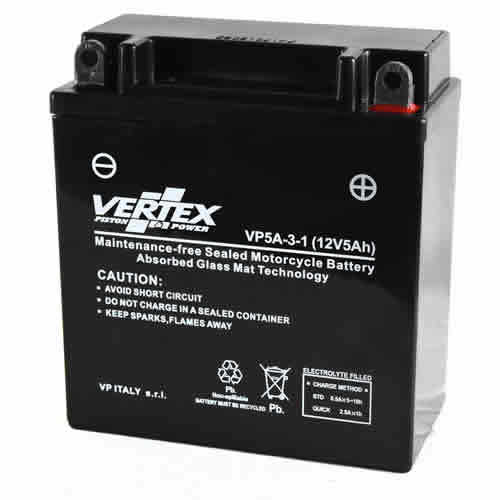 Budget Vertex VP5A-3-1 AGM Battery YB5L-B 12N5S-3B
