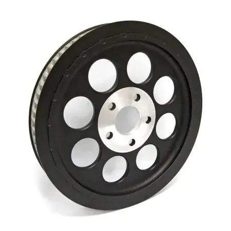 DOSS OEM Style Hard Anodized 65 Tooth 1 1/2 inch belt Wheel Pulley For 1984-1999 Evo B.T., 1999 Twin Cam Models (15-075) Direct From Manufacturer