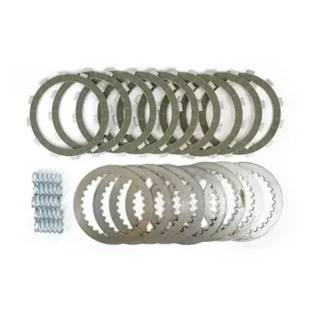 Warranty Included Belt Drive LTD Kevlar Clutch Plate Kit Including 9 Kevlar Friction, 8 Steel Drive Plates, 5 Zero Collapse Coil Type Clutch Springs For 2002-2007 V-Rod Models (VRX-7)