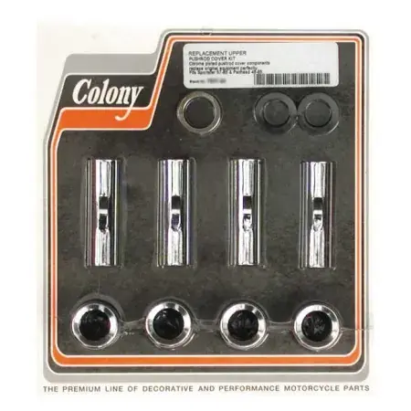 Sale Colony Upper Pushrod Cover Kit For 48-65 Panhead & 57-85 XL In Chrome (7507-20)