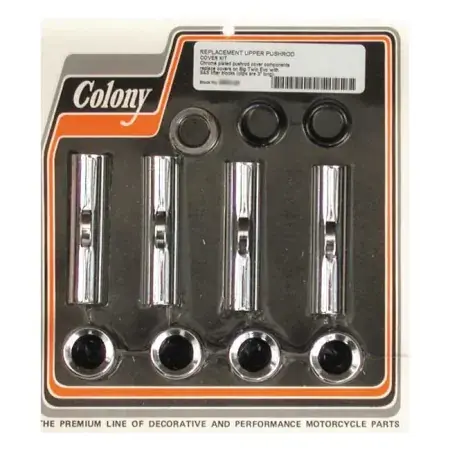 One Day Deal Colony Upper Pushrod Cover Kit For 84-99 Evo B.T With S&S Lifter Blocks (3.5 Inch Long) In Chrome (9865-20)