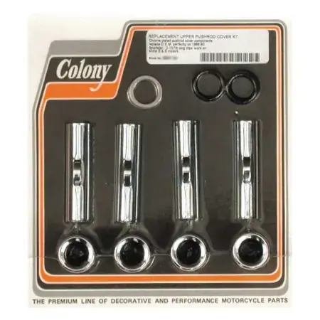 Colony Upper Pushrod Cover Kit For 86-90 XL In Chrome (9887-20) Best Choice
