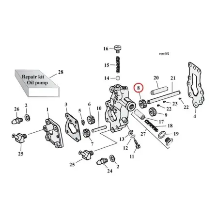 Cheap DOSS Feed Gear, Driven Oil Pump For 1948-1967 B.T. Models (12-0168)