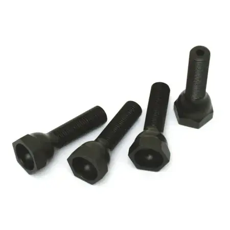 Jims 4340 Chome Moly Steel Tappet Screw For Extreme Use Screw Has Oil Through Center 3/8 Ball End, 9/32 Inch-32 Thread (4 Pack) (18555-36HK) Price Cut