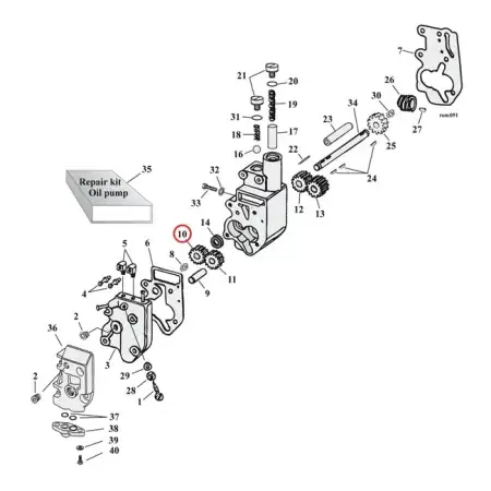 Brand New Jims, Feed Gear, Driven Oil Pump For 1968-1999 B.T. (Excluding TC) Models (26328-74)