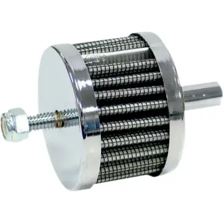 K&N Crankcase Vent Filter 3/8 Inch Steel Base in Chrome Finish With Studs (62-1090) Best Choice