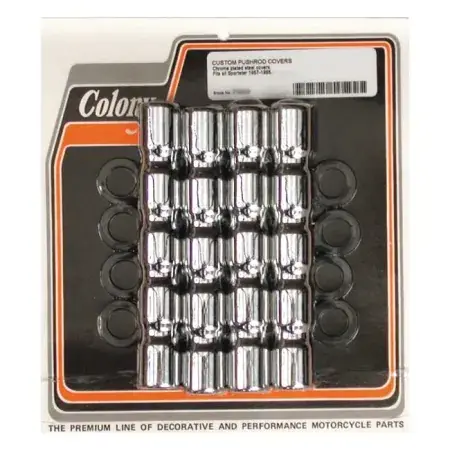 New Arrival Colony Ribbed Lower Pushrod Cover Set For 57-E79 XL In Chrome (7134-8)