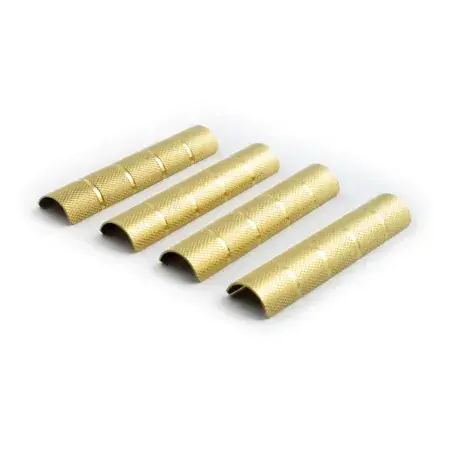 Paughco Knurled Pushrod Cover Retainers For 48-65 Panhead & 57-85 XL In Brass (STFK48) Genuine