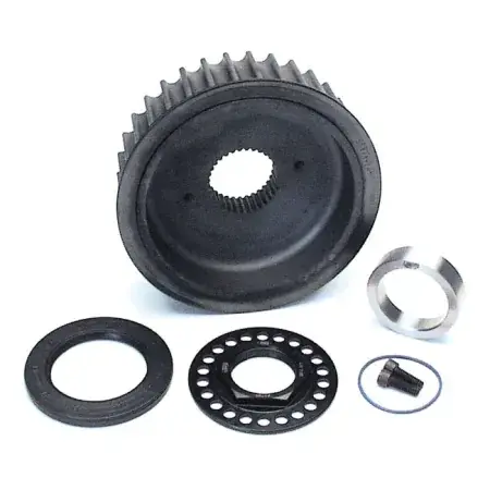 Jims 32 Teeth Transmission Pulley Kit Including Seals/Spacer/Mega-Nut For 1985-2006 Softail, FLT, 1985-2005 Dyna Models (40250-94AK) No Minimum Order