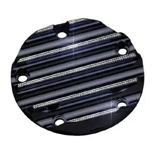 Covingtons Customs (5-Hole) Point Cover In Black Diamond Edge For 1999-2017 Twin Cam Models (C1192-D) Instant Buy
