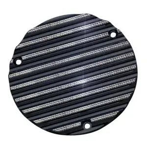 Covingtons Customs Black Derby Cover With Finned Design and Diamond Cut Finish For 70-98 B.T. (C1071-D) Viral