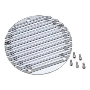 Bargain Covingtons Customs Chrome Derby Cover With Finned Design For 1999-2017 Dyna, 1999-2018 Softail (Excl. 2018 FLSB), 1999-2015 Touring & Trike Models (Excl. 2015 FLHTCUL, FLHTKL) (C1072-C)