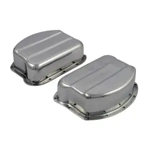Latest Paughco Panhead Rocker Box Covers In Aluminium Stock Style Polished (765B)