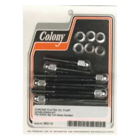 Colony Oil Pump Mount Kit Acorn in Chrome Finish For 1979-1991 B.T. Models (7827-12) Hassle-Free Returns