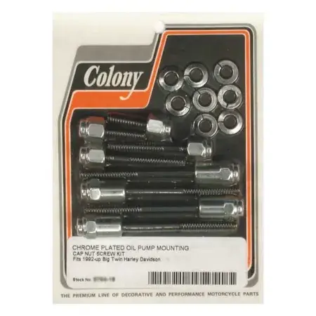 Last Chance Colony Oil Pump Mount Kit Cap Style in Chrome Finish For 1992-1999 B.T. (Excluding TC) Models (9764-16)