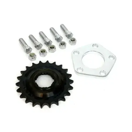 Free Shipping Doss 1/4 Inch 22 Teeth Offset Sprocket & Spacer Kit For Harley Davidson 1936-1985 4 Speed Big Twin And Custom Applications (71703)