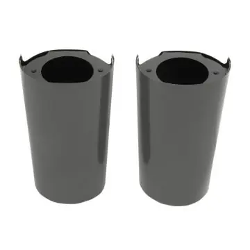 Black Fork Slider Covers in stock length for 2014 & Newer Harley-Davidson Touring models Seasonal Sale