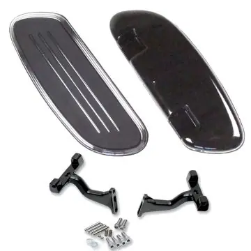 Black Streamliner Styled +2.5" Raised Passenger Floor Boards Kit for 1997 & Newer Harley-Davidson Touring models Special Discount