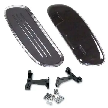 Black Streamliner Styled Passenger Floor Boards Kit for 1997 & Newer Harley-Davidson Touring models Special Offer