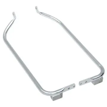 Express Delivery Chrome Saddlebag Support and Guard Eliminator Bracket Set for 1997-2008 Harley-Davidson Touring models