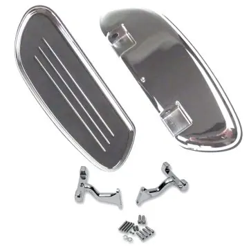 Chrome Streamliner Styled +2.5" Raised Passenger Floor Boards Kit for 1997 & Newer Harley Davidson Touring models Trusted Brand