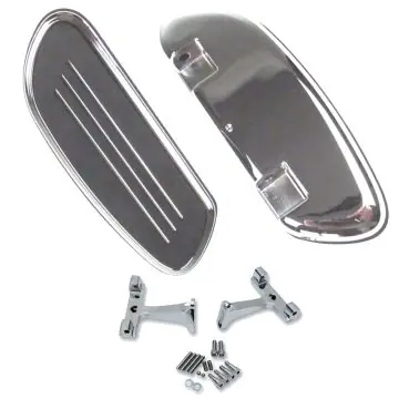 Chrome Streamliner Styled Passenger Floor Boards Kit for 1997 & Newer Harley Davidson Touring models Brand New