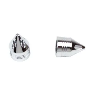 RC Components Chrome Spike Front Axle Nut Covers for 2000-2007 Harley-Davidson Touring Models Low Price