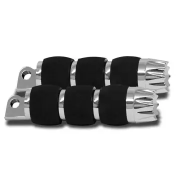 RC Components Excalibur Chrome Cushion Foot Peg set for 1986 & Newer Harley-Davidson Touring and Softail models Seasonal Sale