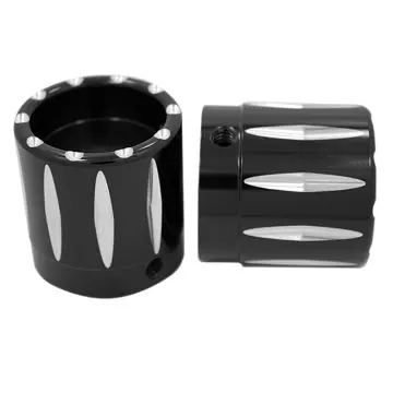 Trending RC Components Gloss Black Rival Front Axle Nut Covers for 2000-2007 Harley-Davidson Touring Models