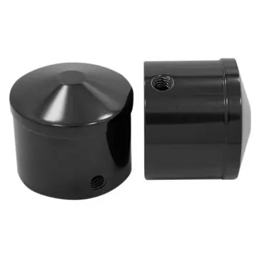 Smooth Gloss Black Front Axle Nut Covers for 2008-2013 Harley-Davidson Touring Models Luxury