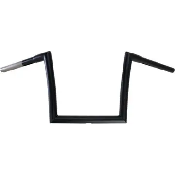 Certified 1 1/4" TODDS Cycle Strip Fat Bobber Handlebars 10 inch Flat Black