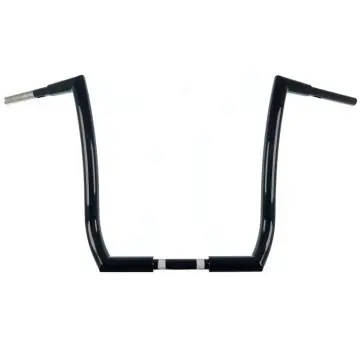 HCC 1 1/2 inch Hell Bent Bagger 18 inch 1 inch mount Gloss Black Ape Hanger Handlebars for 2013 and Older Harley Davidson Motorcycles Grab Now