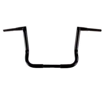 Discount HCC 1 1/2" Gloss Black 12" JARHEAD Handlebars for Harleys with Batwing Fairing