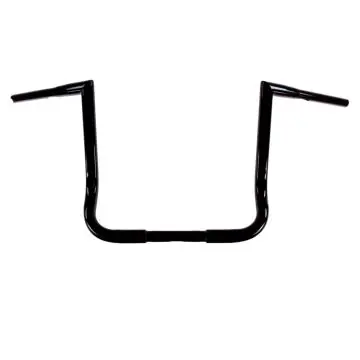 HCC 1 1/4 inch Gloss Black 14 inch JARHEAD Handlebar for Harleys with Batwing Fairing Premium