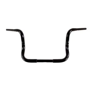 Handmade HCC 1 1/4" Gloss Black 12" Ape Hangers for Harley Electra Glide, Street Glide, Ultra Classic models