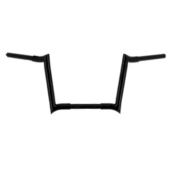 Handmade HCC 1 1/4" Gloss Black 12" Hooker Handlebars for Harley Davidson Motorcycles