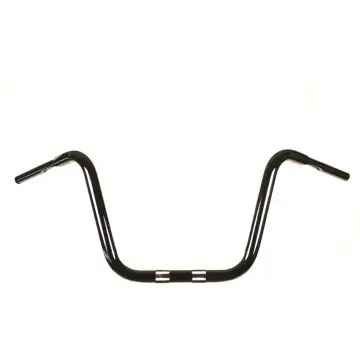 Direct From Factory HCC True 1 1/4" diameter Gloss Black 12" Ape Hanger for Harley Fat Boy, Fat Bob, Breakout, Sport Glide, Road Glide models