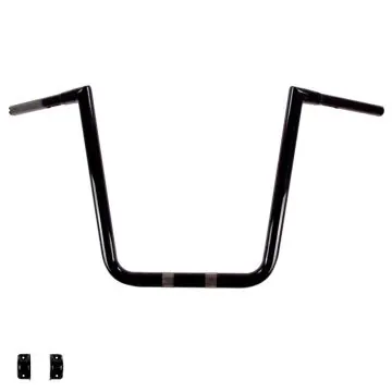 LA Chopper 1 1/4" Hefty Twin Peaks Gloss Black 16 inch Ape Hanger Handlebars for Harley-Davidson Road Glide models Price Drop