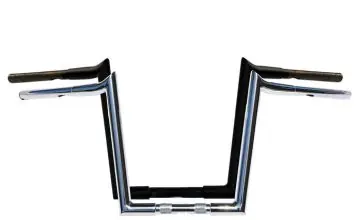 Viral Wild 1 WO580C Hooked Chubby 10 inch Chrome Ape Hangers for Harley Davidson Motorcycles