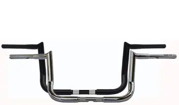 Discount Wild 1 WO590C Hooked Chubby Bagger 10 inch Chrome Ape Hangers for Harley Davidson Touring Motorcycles