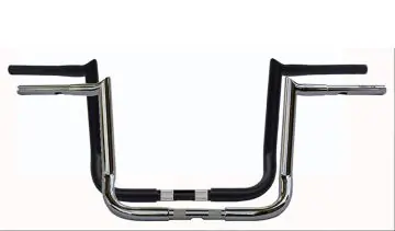 Crafted Wild 1 WO594C Hooked Chubby Bagger 14 inch Chrome Ape Hangers for Harley Davidson Touring Motorcycles
